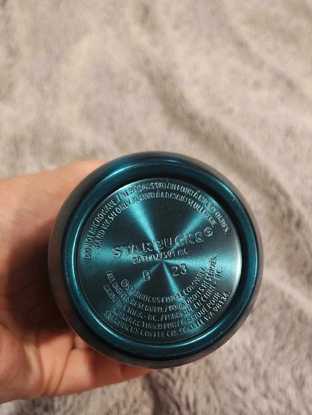 Starbucks Teal Metallic Mermaid Water Bottle